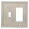 Franklin Brass Classic Beaded Toggle Rocker Wall Plate 2Gang ETL GFI Outlet Decorative Switch Cover Switch Cover W35058SNC Modern Brushed Nickel Finish 3 Pack