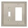 Franklin Brass Classic Beaded Toggle Rocker Wall Plate 2Gang ETL GFI Outlet Decorative Switch Cover Switch Cover W35058SNC Modern Brushed Nickel Finish 3 Pack
