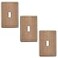 Questech Light Switch Covers Single Toggle Wall Plates for Electrical Outlets 1Gang Single Switch Plates Standard Size Receptacle Covers Decorative Tumbled Texture Noche 3 Pack