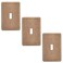 Questech Light Switch Covers Single Toggle Wall Plates for Electrical Outlets 1Gang Single Switch Plates Standard Size Receptacle Covers Decorative Tumbled Texture Noche 3 Pack