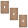 Questech Light Switch Covers Single Toggle Wall Plates for Electrical Outlets 1Gang Single Switch Plates Standard Size Receptacle Covers Decorative Tumbled Texture Noche 3 Pack