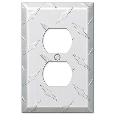 COLESTER DIRECT BUILD SMART. SPEND LESS. Colester Direct Diamond Plate Aluminum Wall Switch Plate Outlet Cover Toggle Rocker GFI Garage Power OutletDuplex Single 10 PACK