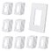 CML Hardware CML Matte White 1Gang Screwless Decorative Wall Plates 40 Pack Decorator Light Switch Covers Standard Size 291 X 468 Scratch and Impact Resistant Polycarbonate