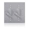 Leviton Switch Cover 2Gang Vertical or Horizontal Mount Metallic Enclosure WM2SGY Outdoor Outlet Cover Weatherproof Gray