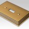 AMERELLE 84TTTRB Steps Triple Toggle Cast Metal Wallplate in Rustic Brass