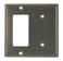Leviton 2Gang 1Blank 1DECORA R Brand RGFCI Device Combination Wallplate Stainless Steel BLACK S1426N