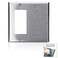 Leviton 2Gang 1Blank 1DECORA R Brand RGFCI Device Combination Wallplate Stainless Steel BLACK S1426N
