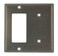 Leviton 2Gang 1Blank 1DECORA R Brand RGFCI Device Combination Wallplate Stainless Steel BLACK S1426N