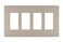 Legrand radiant RWP264NICC6 Screwless Wall Plates 4 Gang Four Decorator Rocker GFCI Cover Nickel 1 Count