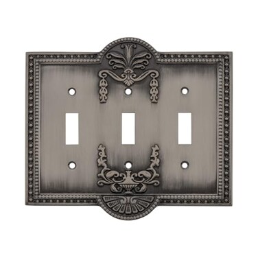 Nostalgic Warehouse Meadows Light Switch Cover Plate Antique Pewter