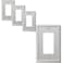 OKAWYC Single Decorator Light Switch Cover Aria Metal Wall Plate 4Pack Brushed Nickel 1 Gang Single Rocker for Receptacle Dimmer Switch GFCI Outlet Switch Cover Decorative Wallplate Durable