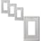 OKAWYC Single Decorator Light Switch Cover Aria Metal Wall Plate 4Pack Brushed Nickel 1 Gang Single Rocker for Receptacle Dimmer Switch GFCI Outlet Switch Cover Decorative Wallplate Durable