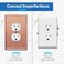 LIDER Duplex Receptacle Wall Plate Mirrored Outlet Cover for Duplex Outlet Reflective Finish Outlet Cover Modern Upgrade Oversized 1Gang 525 x 344 Acrylic Mirror Glass Rose Gold 5Pack