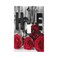 GSRLOD Elegant Valentines Day Lover Romantic Red Rose Floral Flower on Home Wood Decorative Single Toggle Device Decorator Outlet Light Switch Wall Plate Cover 1Gang Electrical Oversized Faceplate Cov