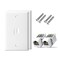 ZoeRax Ethernet Wall Plate Outlet Single Gang Matte Keystone Wall Plate with RJ45 Keystone Coupler White 2Pack