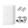 ZoeRax Ethernet Wall Plate Outlet Single Gang Matte Keystone Wall Plate with RJ45 Keystone Coupler White 2Pack