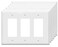ZEFTV Decorator Wall Plates 3Gang Switch Outlet Electrical Cover Plate Unbreakable Thermoplastic Faceplate for Light Receptacle Outlet Switch White 6 Pack