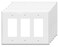 ZEFTV Decorator Wall Plates 3Gang Switch Outlet Electrical Cover Plate Unbreakable Thermoplastic Faceplate for Light Receptacle Outlet Switch White 6 Pack