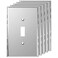LIDER Reflective Toggle Switch Wall Plate Mirrored Light Switch Cover Plexiglass Cover Plate Oversized 1Gang 525 x 344 LWP11OASV5P Acrylic Mirror Glass Silver 5Pack