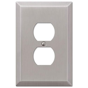 COLESTER DIRECT BUILD SMART. SPEND LESS. Colester Direct Metal Satin Nickel Wall Switch Plate Outlet Cover Toggle Rocker GFI UPDATED SATIN NICKEL MATTE FINISH Power OutletDuplex Single 10 PACK