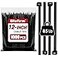 Glufirm Zip Ties Heavy Duty 12 inch 1000 Pack Doublesided Toothed 85 lb Delivering 17X Tensile Strength in the Same Specs Black Cable Ties