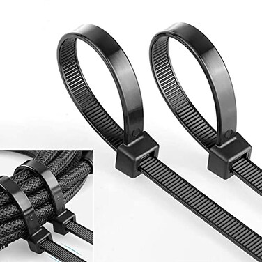 XINGKEDA Zip ties 200 lbs Tensile Strength 16 inch MultiPurpose Ultra Heavy Duty UV Cable Ties Width 03 Inch Black