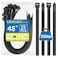 LOCKLOCK Large Zip Ties Heavy Duty Outdoor 48 inch 25 Pack Heavy Duty Zip Ties 250 lbs Black