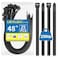 LOCKLOCK Large Zip Ties Heavy Duty Outdoor 48 inch 25 Pack Heavy Duty Zip Ties 250 lbs Black