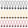 FotoTech FotoTech Multipurpose Extra Thick Elastic Cable Tie and Organizer Adjustable Cable Strap Toggle Tie Reusable Tangle Tamer Cable Management for Cord and Cable 16CM 10 BK10 OR10 Red