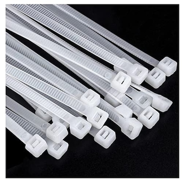 BAIJIAER Large zip ties 24 inch white heavy duty zip ties for outdoor use 50 pcs strong extra long cable ties big industrial plastic tie wraps