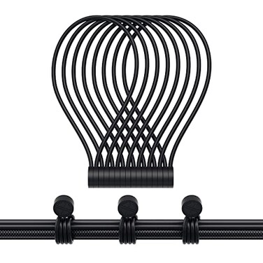 FRKNER Magnetic Twist Ties Reusable Silicone Cable Ties with Strong Magnet for Bundling and OrganizingCord Wrap Clip Straps for Home or Office Black8 Packs