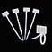 Amgate 100 Pcs Write on Tags Wire Zip Ties Cable Mark Tags Nylon Power Marking Label 100pcs