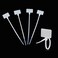Amgate 100 Pcs Write on Tags Wire Zip Ties Cable Mark Tags Nylon Power Marking Label 100pcs