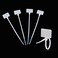 Amgate 100 Pcs Write on Tags Wire Zip Ties Cable Mark Tags Nylon Power Marking Label 100pcs