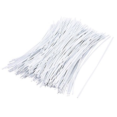 Sunmns 250 Piece Twist Cable Cord Wire Ties Reusable Fastening 6 Inch White