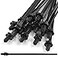 Piutouyar 50 Pcs Black Nylon Push Mount Cable Zip Tie 205mm 83 Inch Fir Tree Mount Cable Ties MultiPurpose Selflocking Wire Wrap Strap