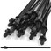 Piutouyar 50 Pcs Black Nylon Push Mount Cable Zip Tie 205mm 83 Inch Fir Tree Mount Cable Ties MultiPurpose Selflocking Wire Wrap Strap