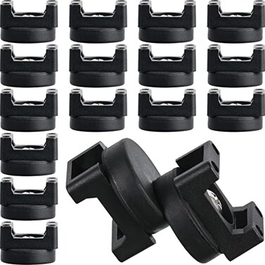 Yookeer 15 Pcs Magnetic Zip Tie Mount Base Black Magnetic Cable Clips Wire Holder Multipurpose Cable Ties Management Base Electrical Supplies for Wire 22 mm
