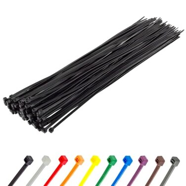 GTSE 14 Inch Black Heavy Duty Zip Ties 100 Pack 120lb Strength UV Resistant Nylon Cable Ties SelfLocking 14 Tie Wraps