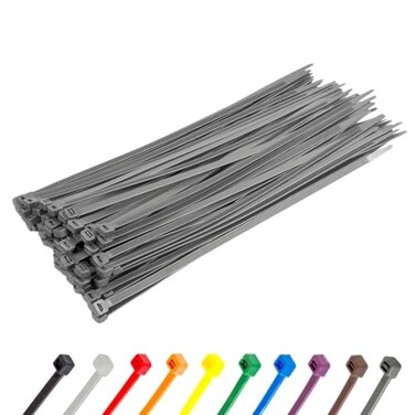 GTSE 14 Inch SilverGray Heavy Duty Zip Ties 100 Pack 120lb Strength UV Resistant Nylon Grey Cable Ties SelfLocking 14 Tie Wraps