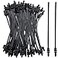 Niteguy 80 Pack Nylon Push Mount Cable Zip Tie 83x018 Heavy Duty Nylon Push Mount Self Locking UV Resistant Assortment for Indoor Wire Tying Black