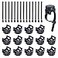 TKGKHK 15pcs Magnetic Cable Zip Tie Base Wire Cable Holder Cable Ties Mount Wire Clips Cable Management Base Organization Multipurpose for Cable Wire Holder Clip Black