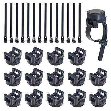 TKGKHK 15pcs Magnetic Cable Zip Tie Base Wire Cable Holder Cable Ties Mount Wire Clips Cable Management Base Organization Multipurpose for Cable Wire Holder Clip Black