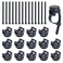 TKGKHK 15pcs Magnetic Cable Zip Tie Base Wire Cable Holder Cable Ties Mount Wire Clips Cable Management Base Organization Multipurpose for Cable Wire Holder Clip Black