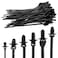 SWZHAI 60 PCS Push Mount Zip Ties Nylon Car Mount Wire Ties Snap in Cable Zip Ties Black Push Mount Cable Ties Automotive Zip Ties Fastener Wire Harness Clips for Wire Tying 6Types