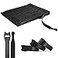OneLeaf 110PCS Reusable Cable Ties Adjustable 8inch Cord Organizer Ties Multipurpose Hook Loop Cable Management Wire Ties for Organizing Home Office Data Centers Black