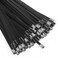 WORKTOOL Black Metal Zip Ties Heavy Duty Stainless Steel Cable Ties 158 Long 304 Locking Multi Cable Metal Wrap Wire Ties 40pcs for Automotive Repair