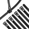 XINGO 100PCS 12 inch Black Releasable Cable Zip Ties Adjustable Wire Cable Ties Reusable Zip Ties Tie Straps For MultiPurpose Use Indoor And Outdoor Plastic Tie Wire