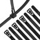 XINGO 100PCS 12 inch Black Releasable Cable Zip Ties Adjustable Wire Cable Ties Reusable Zip Ties Tie Straps For MultiPurpose Use Indoor And Outdoor Plastic Tie Wire
