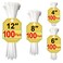 SiKuLin White Zip Ties Assorted Sizes 46812 Inch 400 Pack Clear Zip Ties White Cable Ties Zipties Clear UV Resistant Wire Ties Plastic Ties Tie Wraps Assorted Sizes